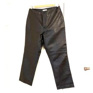 Buttery lambskin leather crop pants Hugo Buscati